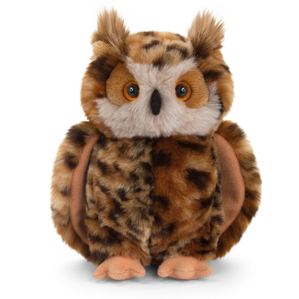 Диви животни, Бухал, кафяв, с уши, 18 см, Keel Toys