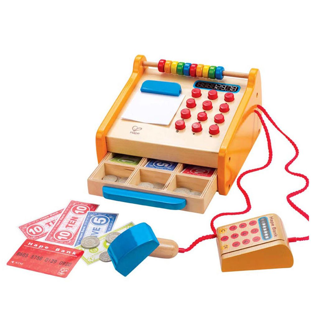 Hape, Дървен детски касов апарат