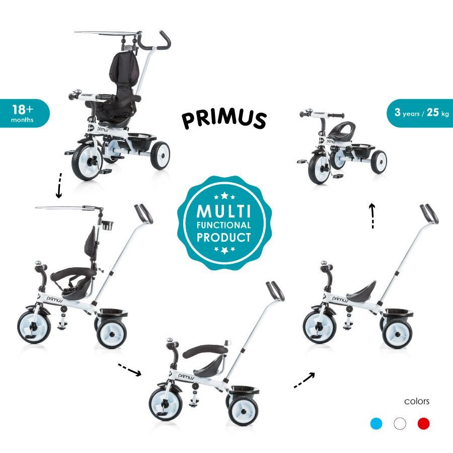 Триколка Примус с дръжка, , синя