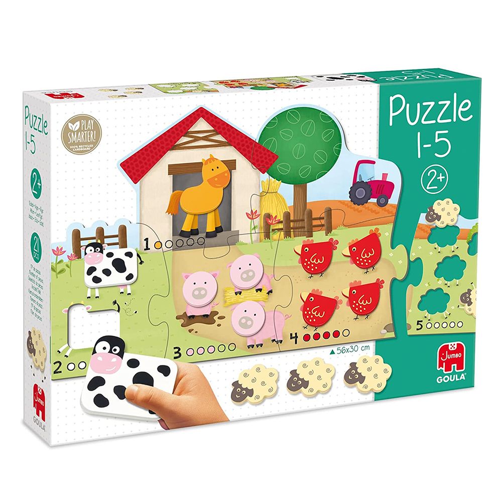 Goula, Дървен пъзел с броене, Животните във фермата