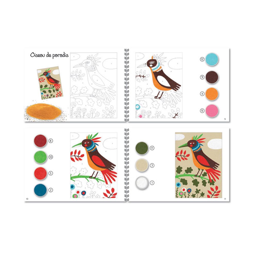Творчески комплект за рисуване с цветен пясък, Райски птици