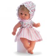 Кукла-бебе Чикита, с шапка на цветя и дантели