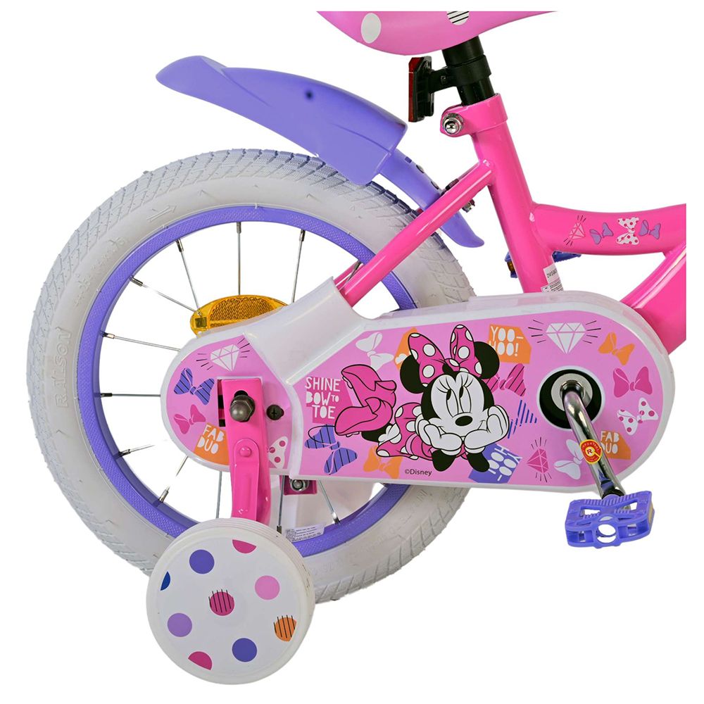 Детски велосипед с помощни колела, Disney Minnie, 14 инча
