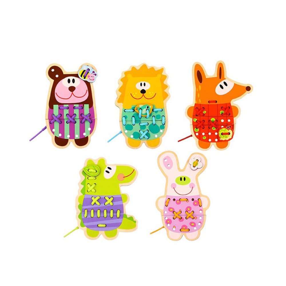 TookyToy, Дървена игра за шиене, Весели животни
