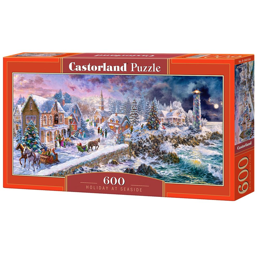 Castorland, Коледа на морето, панорамен пъзел 600 части