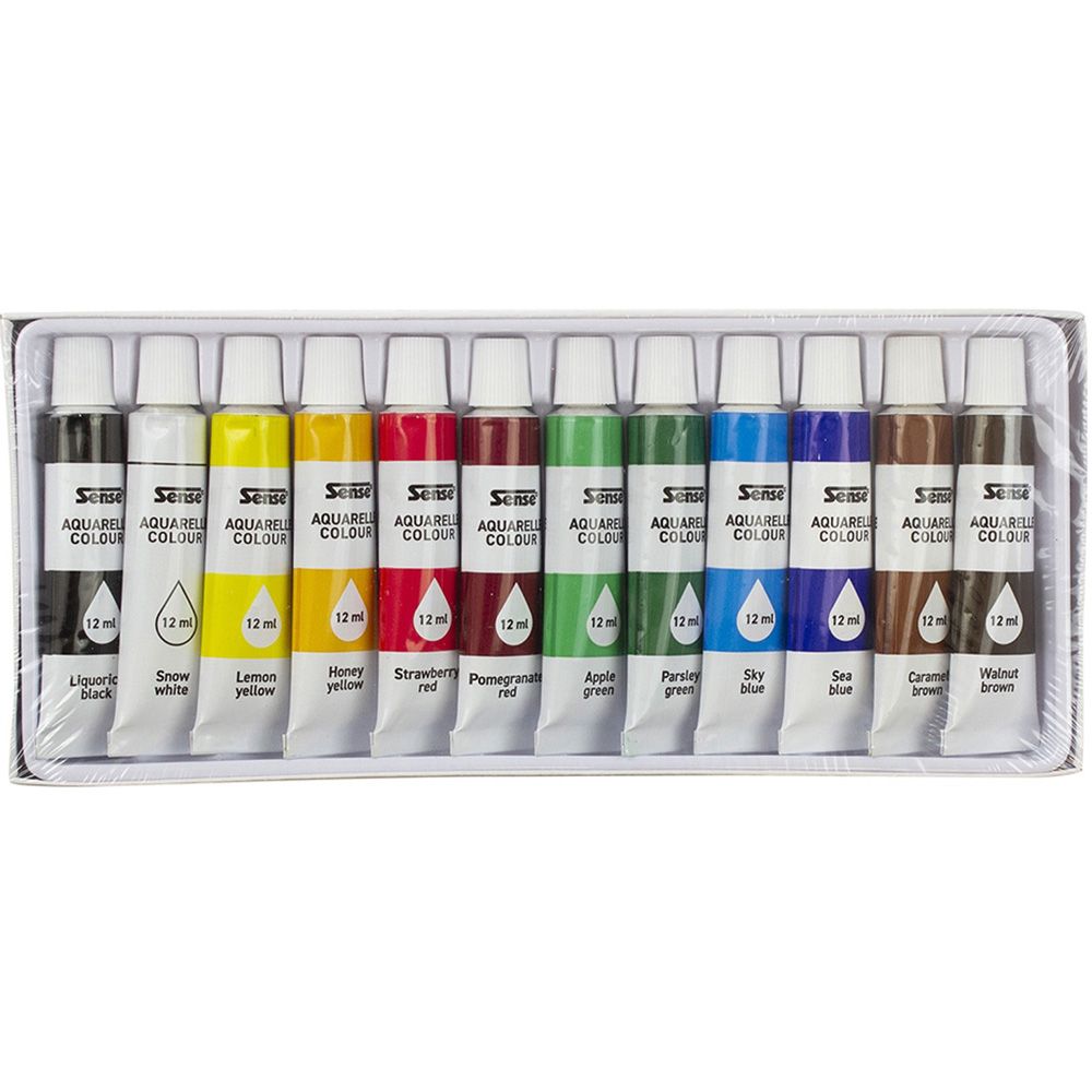 Акварелни бои, 12x12 ml