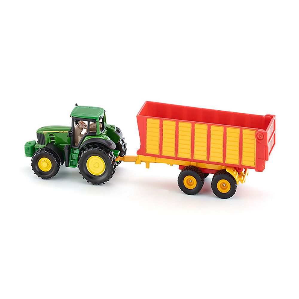 Трактор, с ремарке за силаж, John Deere