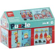 Занимателен пъзел в къщичка, Изгради пожарна станция, 24 елемента