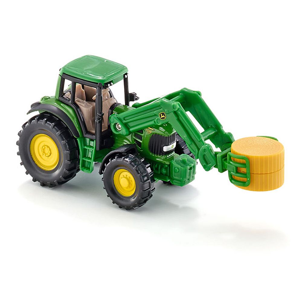 Трактор John Deere, с преден товарач за бали
