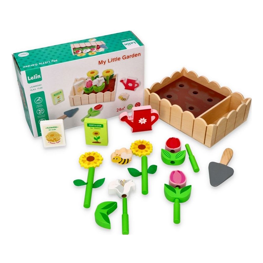 Lelin Toys, Дървени цветя за засаждане, Моята малка градина