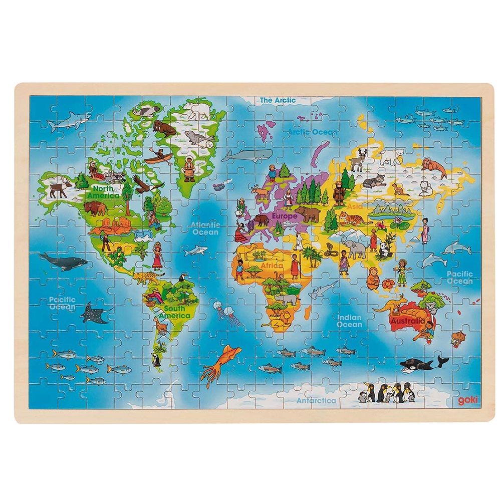 Goki, Дървен пъзел, Картата на света, 192 елемента