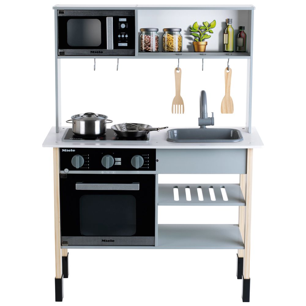Детска дървена кухня Miele Midi, с аксесоари, звук и светлина