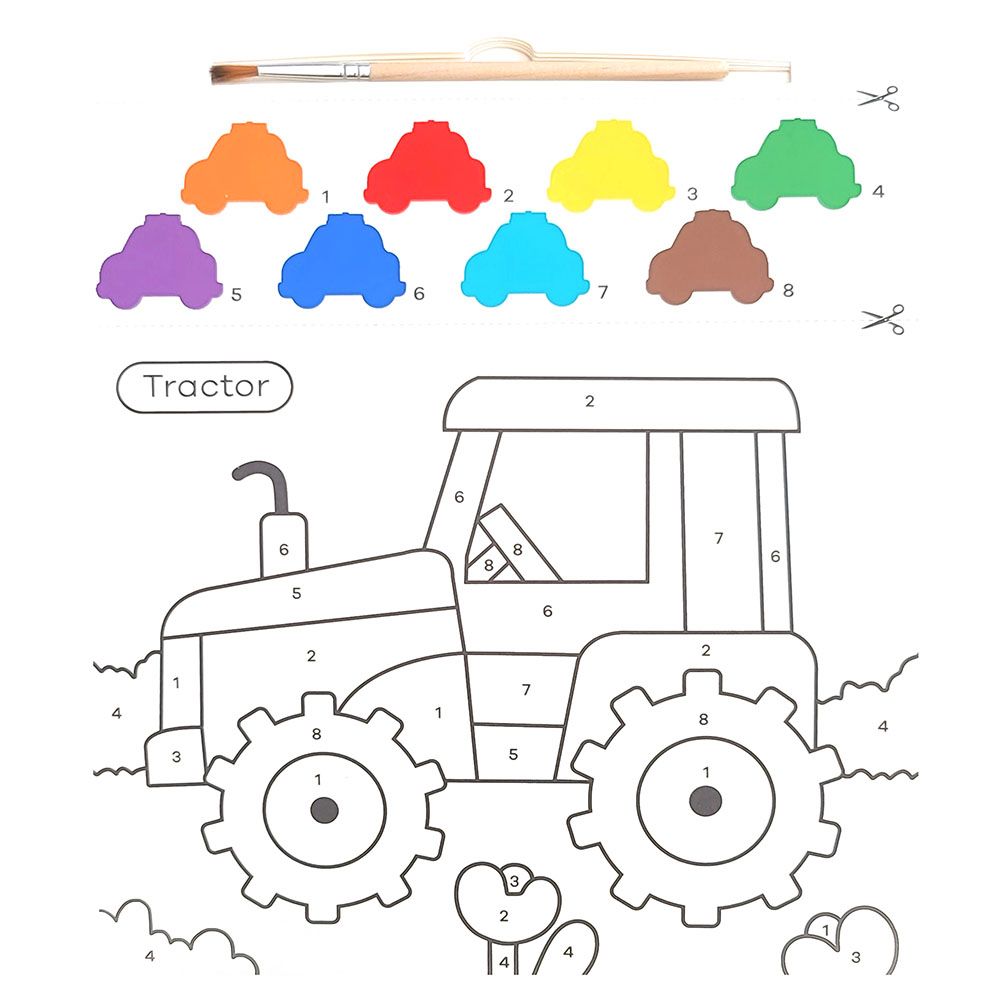 Книжка за оцветяване с водни бои, Превозни средства