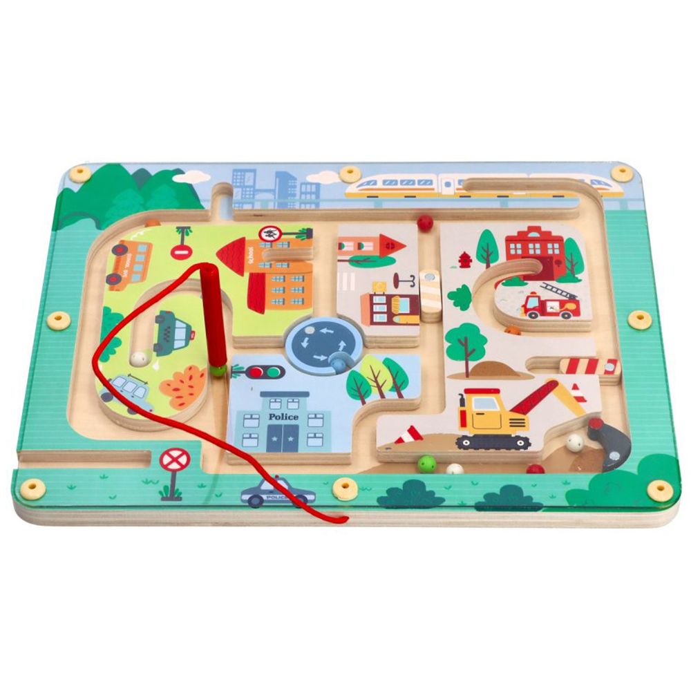 Дървен магнитен лабиринт с топчета, Трафик