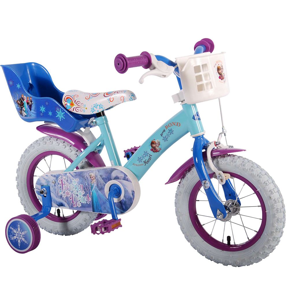 E&L Company, Детски велосипед, Дисни Frozen, с помощни колела, 12 инча