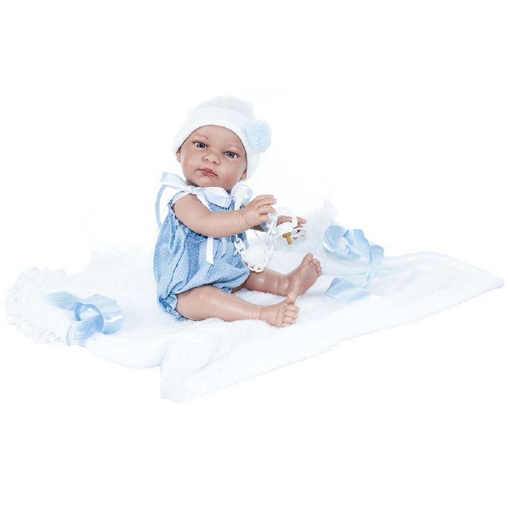 LAMAGIK, Кукла-бебе, Джон със синьо одеялце и биберон