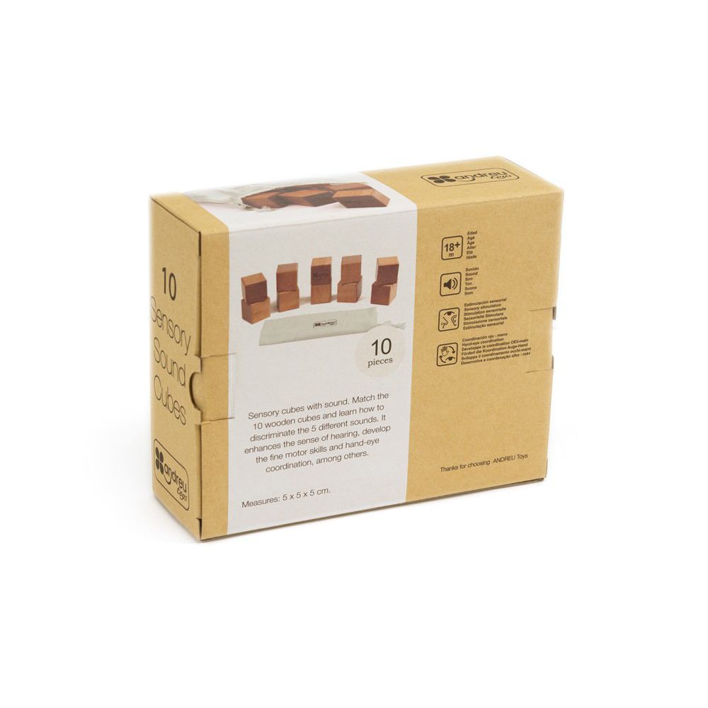 Дървени сензорни кубчета, със звуци
