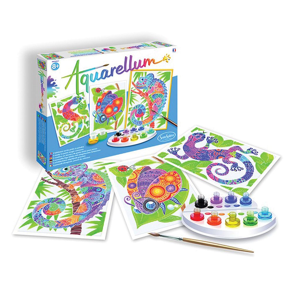 Aquarellum, Комплект за рисуване с акварелни бои, Животни