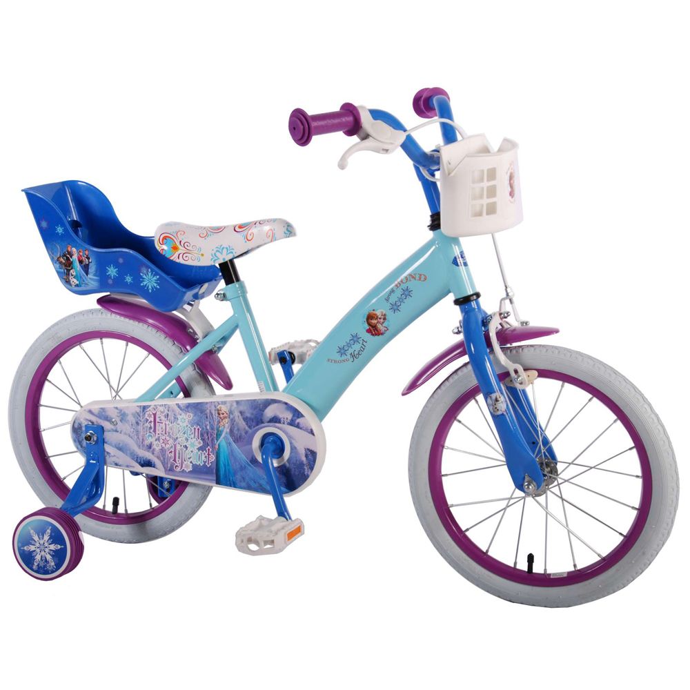 Детски велосипед с помощни колела Дисни Frozen, 16 инча