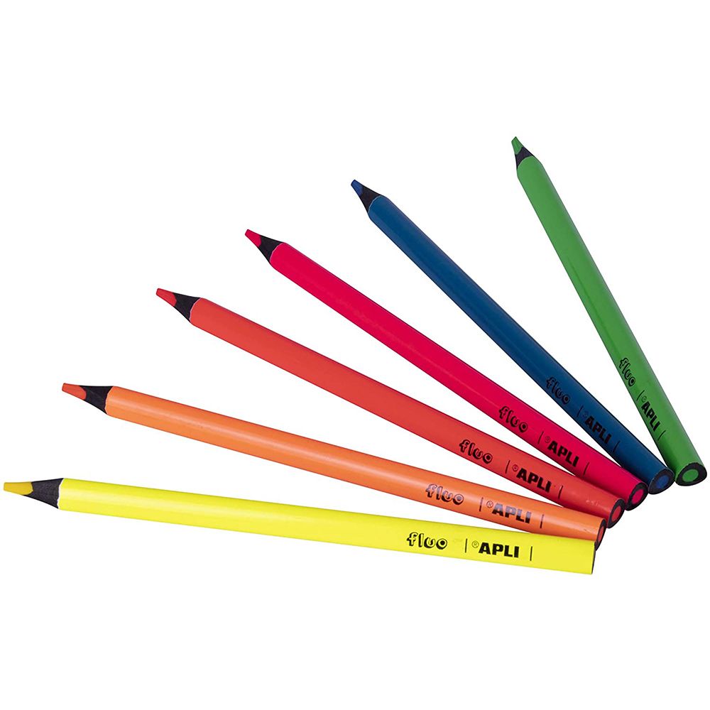 Комплект неонови моливи, Jumbo, 6 цвята