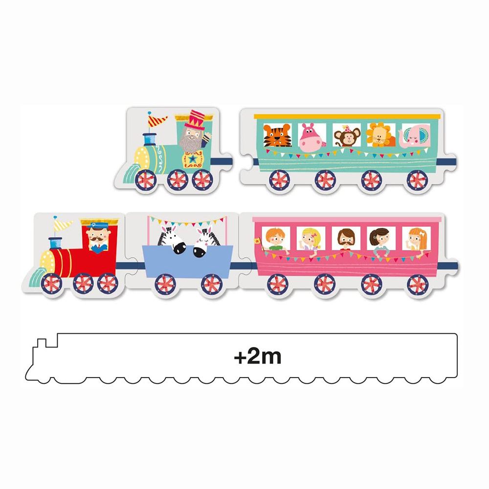 Занимателен пъзел в къщичка, Композирай влакче, 20 елемента