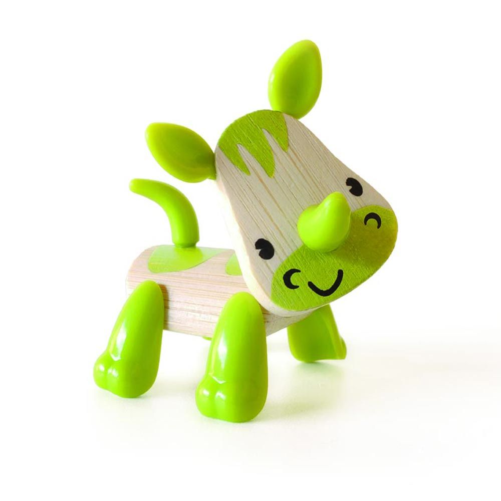 Hape, Мини фигурка от бамбук, Носорог