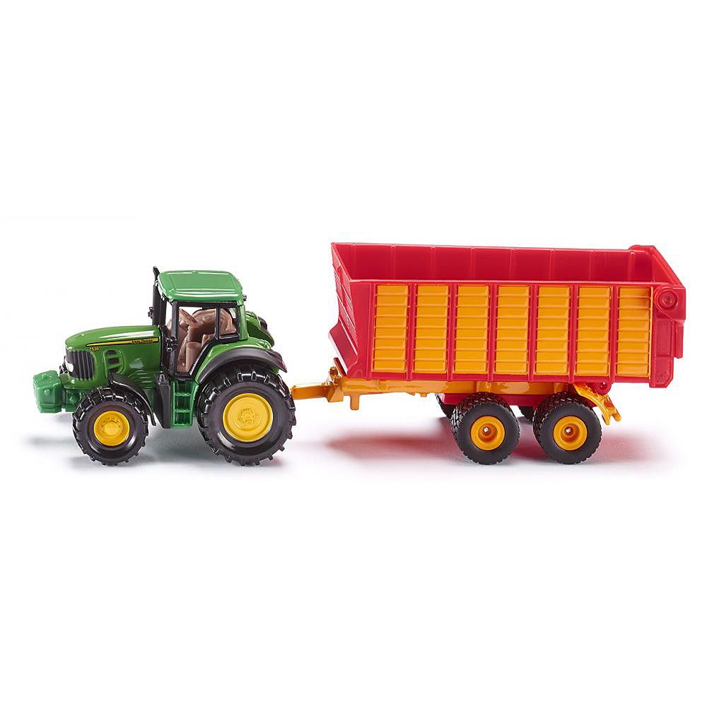 Трактор, с ремарке за силаж, John Deere