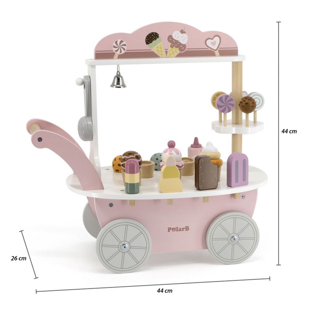Дървена количка за сладолед