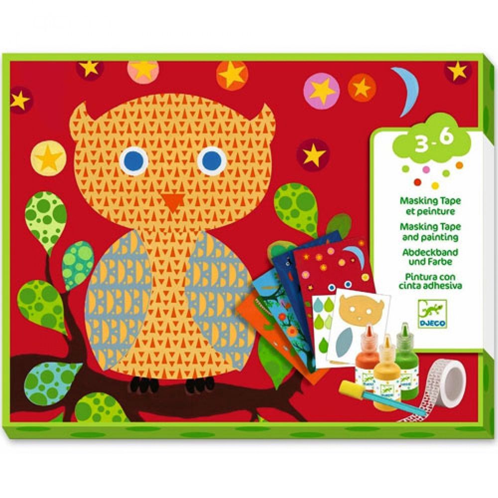 Djeco, Комплект за рисуване с гъба и бои
