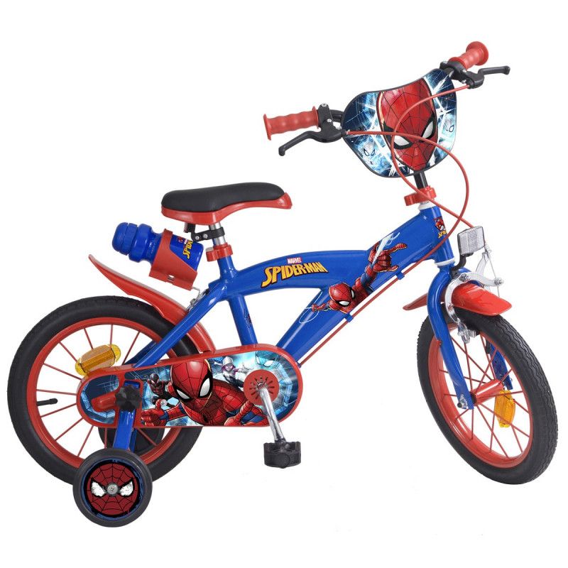 Toimsa, Детски велосипед Spiderman, с помощни колела, 14 инча