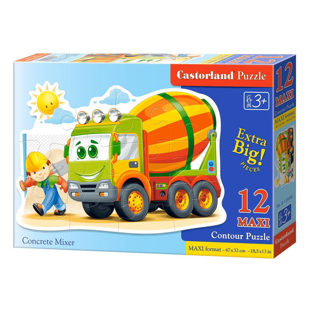 Castorland, Бетоновоз, пъзел 12 части, MAXI