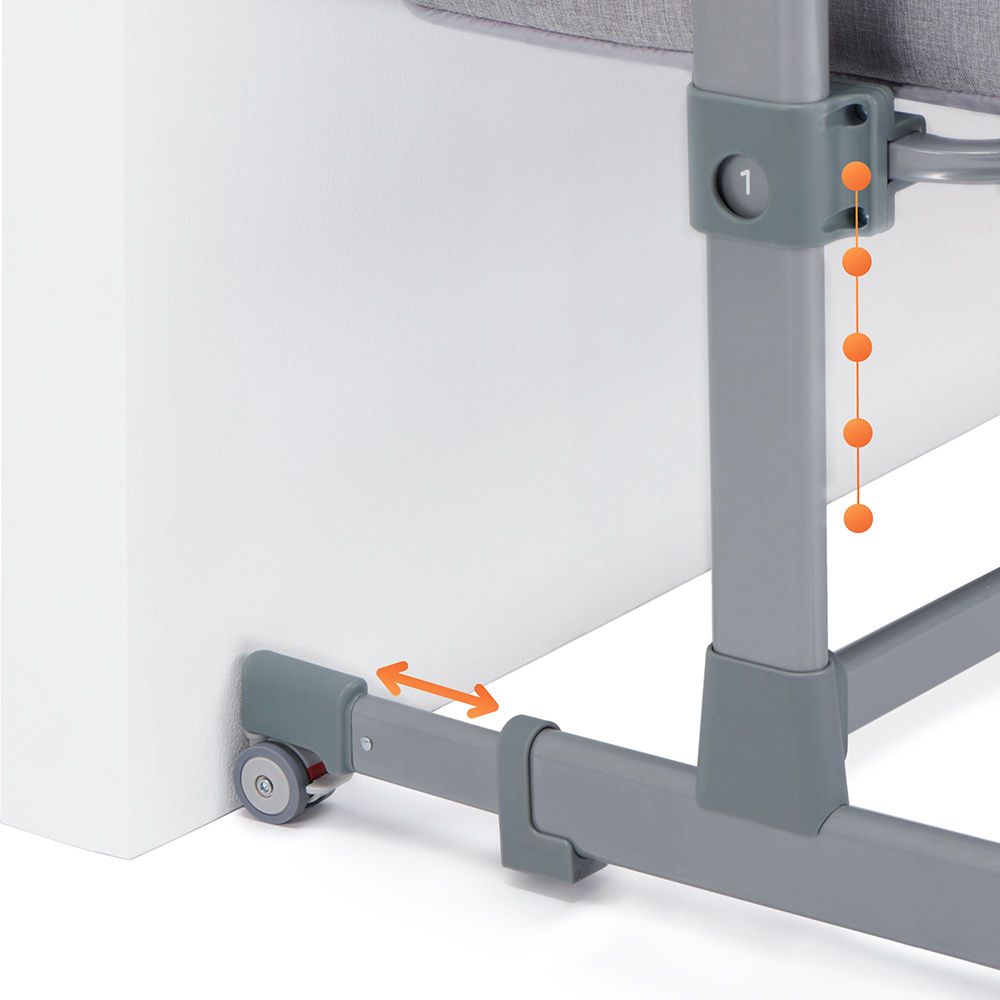 Бебешка кошара NESTE Up, 2 в 1, тъмно сива