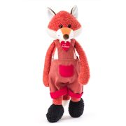 Плюшена лисица с гащеризон, Леонардо, 40 см