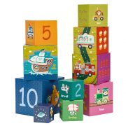 Кула от картонени кубчета за най-малките, Превозните средства