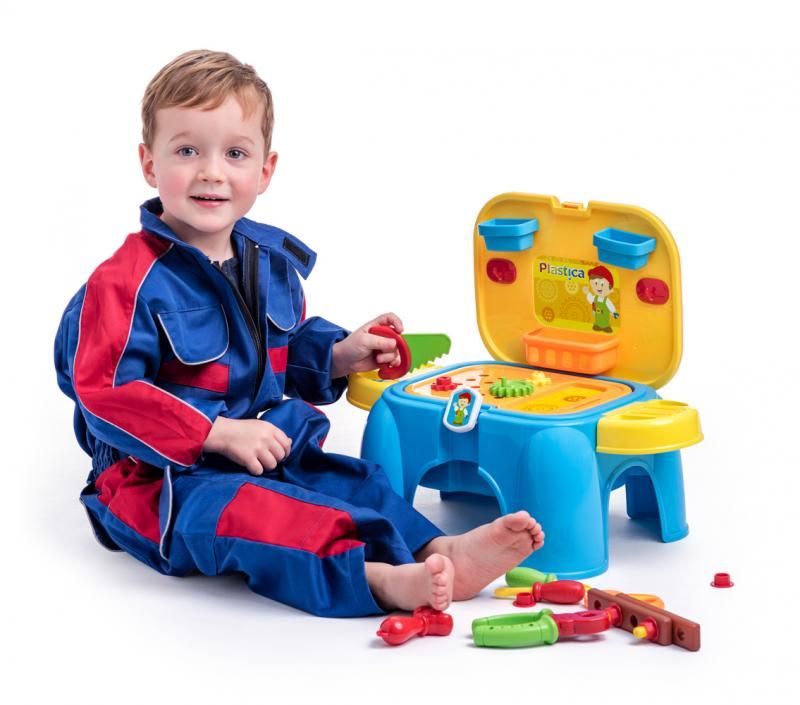 Работилница с инструменти и столче, комплект 2 в 1