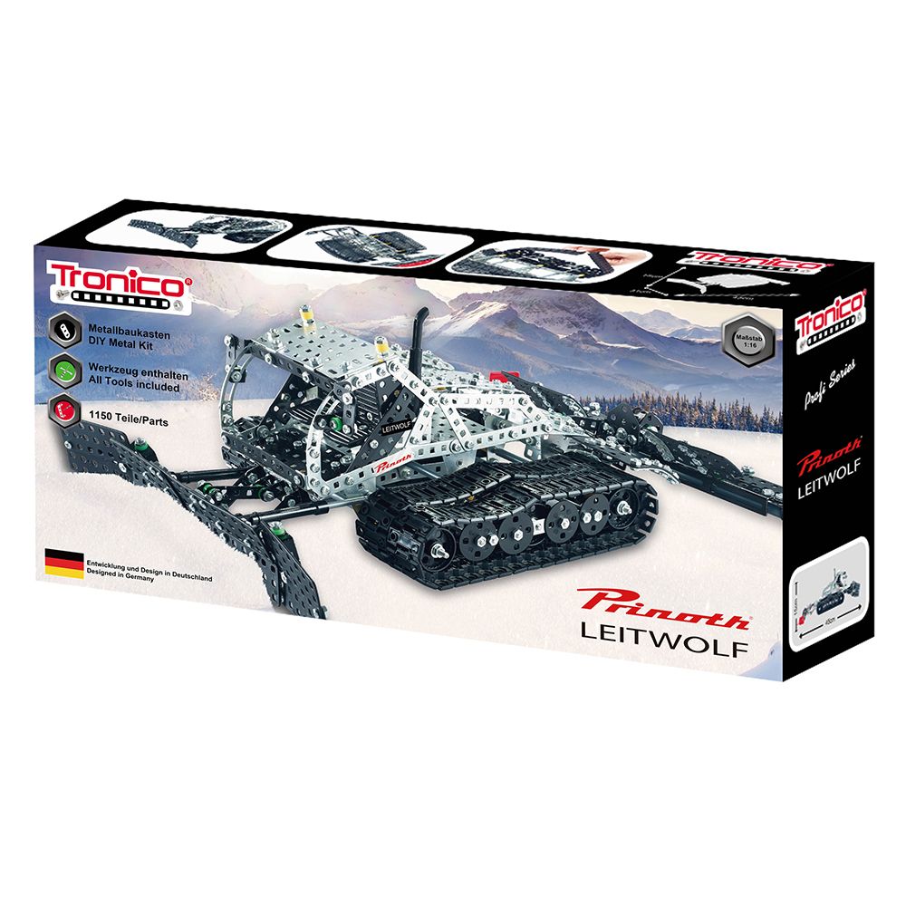 Profi Series, Метален конструктор,  Снегорин Prinoth Leitwolf, 1150 части, Tronico