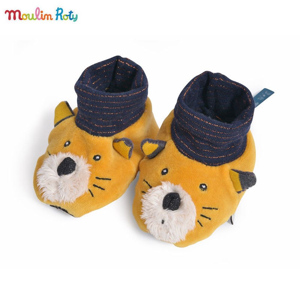 Moulin Roty, Жълти бебешки пантофки, Коте