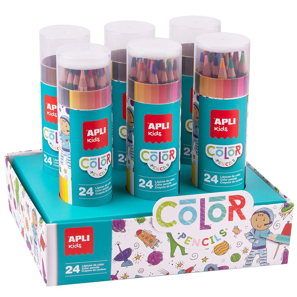 Комплект цветни моливи в кутия,  24 цвята