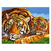 Рисуване по номера голям размер, Тигри