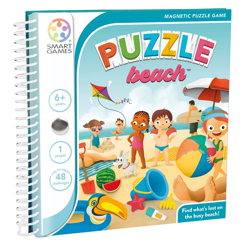 Magnetic travel games, Логическа магнитна книжка-игра, Пъзел на плажа, Smartgames