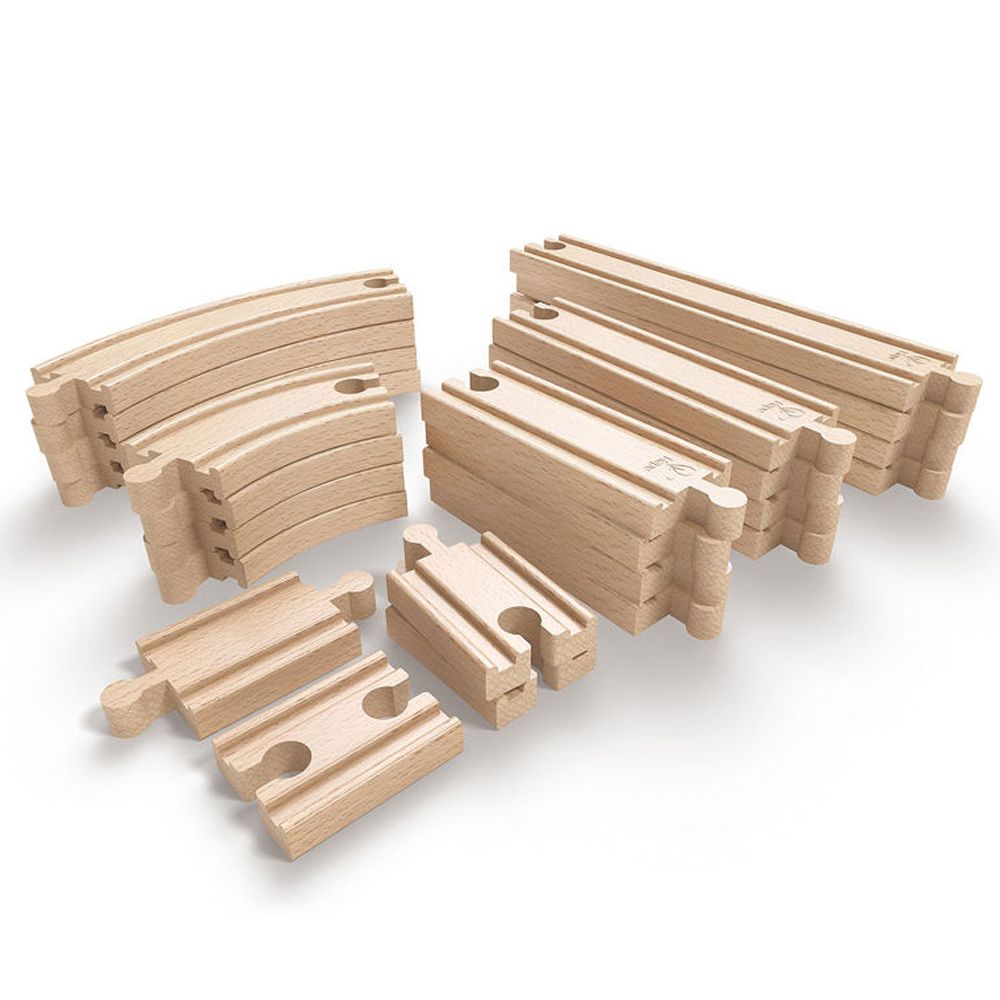 Комплект дървени релси