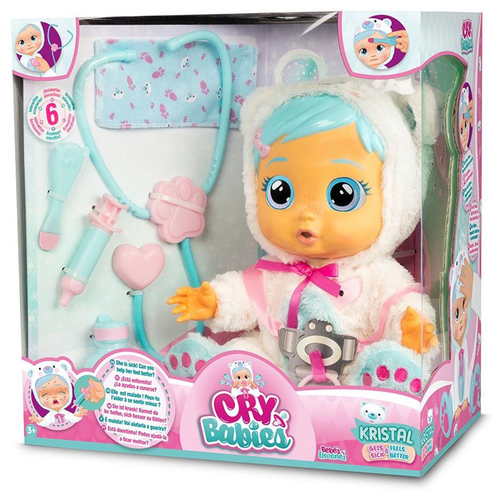 CRYBABIES, Болно бебе - плачеща кукла Кристал, IMC TOYS