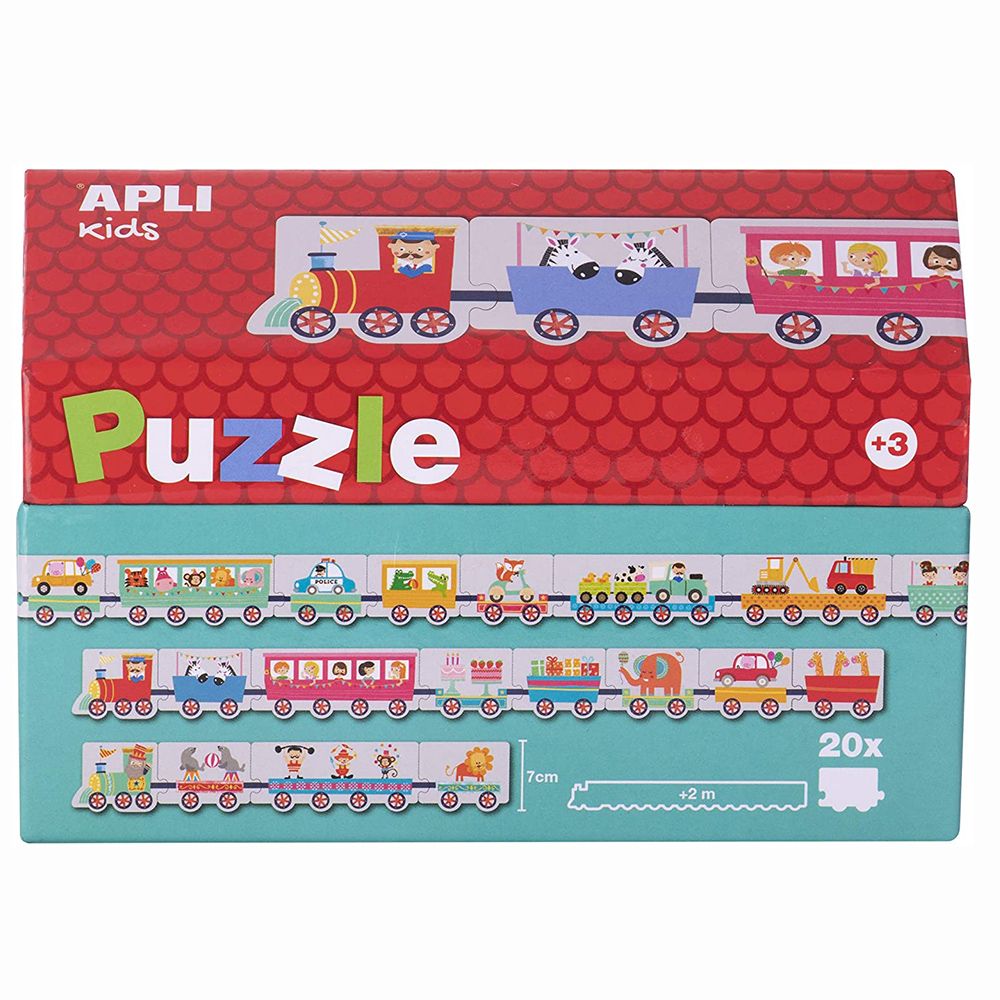 Занимателен пъзел в къщичка, Композирай влакче, 20 елемента