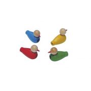 Комплект дървени свирки в различни цветове, Птици