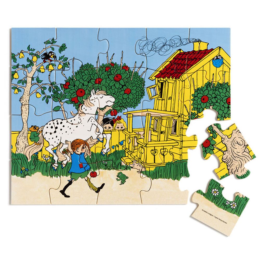 Детски дървен пъзел, Пипи Дългото чорапче, 20 части