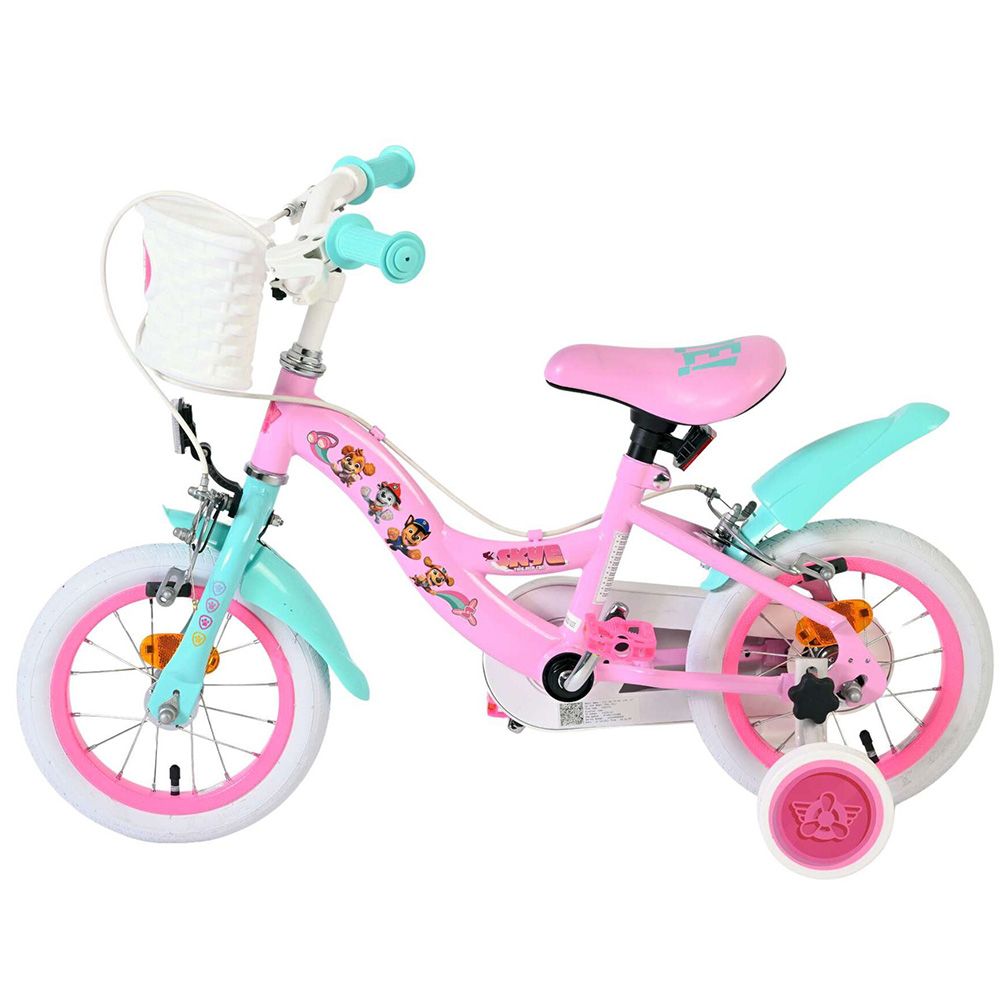 Детски велосипед с помощни колела, Paw Patrol, 12 инча, Момичета