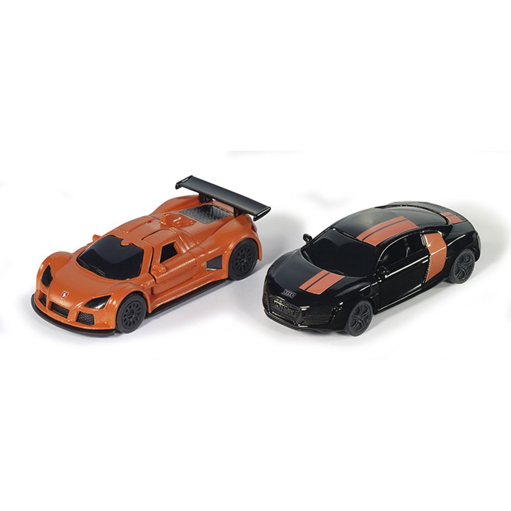Siku, Специална колекция спортни автомобили, Black and Orange, 2 броя