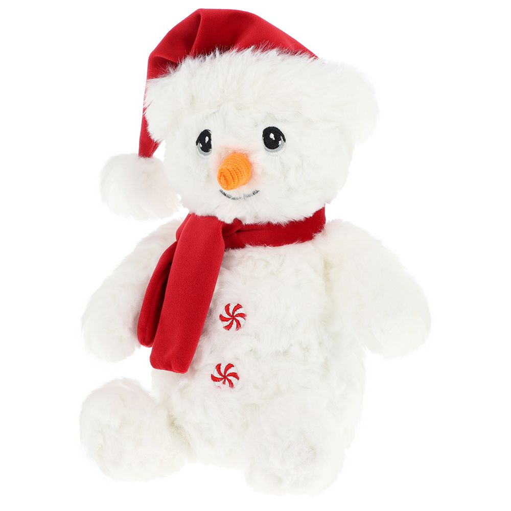 Keeleco Christmas, Плюшен коледен снежен човек с шапка и шал, 20 см, Keel Toys