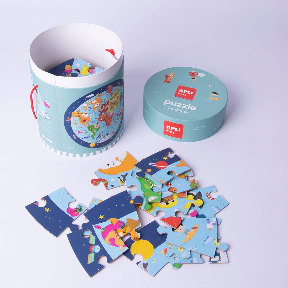 Кръгъл образователен пъзел, Опознай светa, 48 елемента