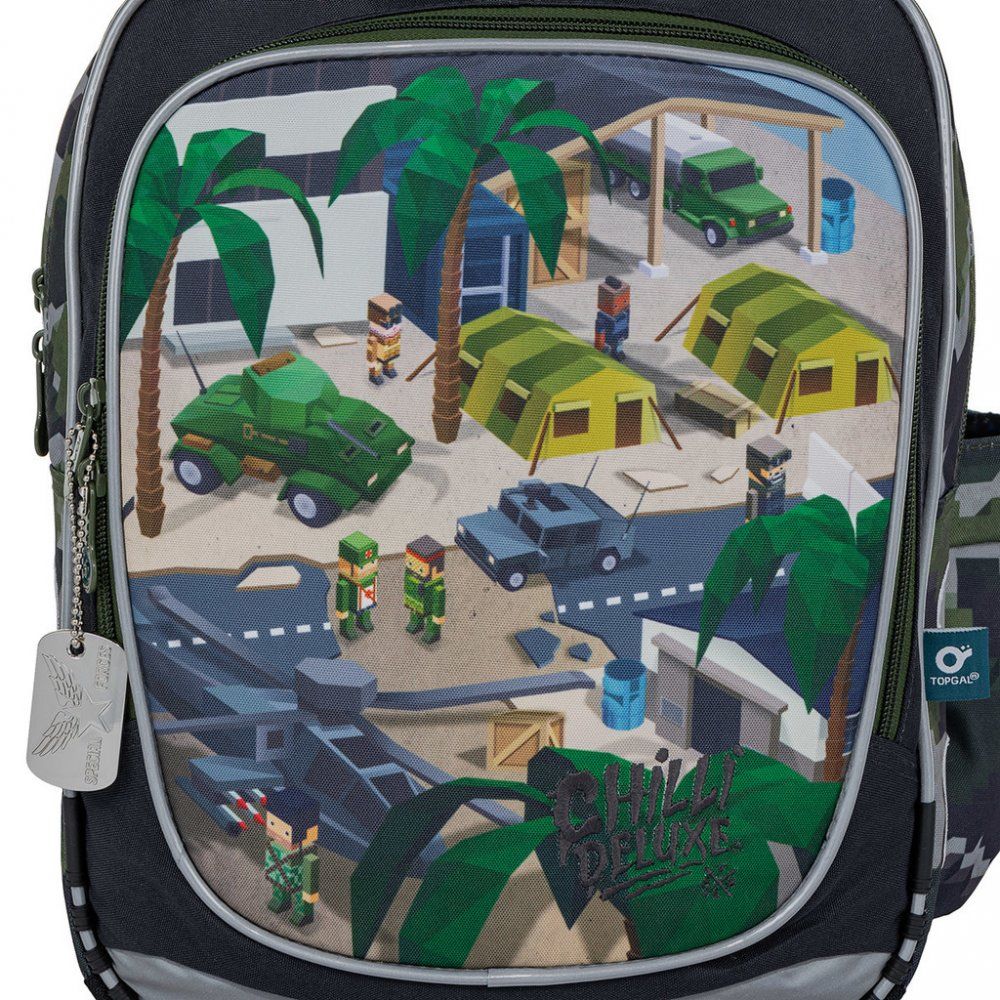 Анатомична ученическа раница, Военна база